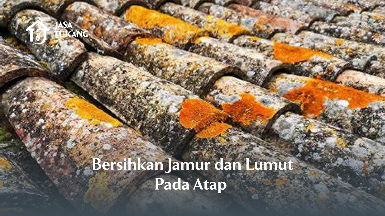 5. Bersihkan Jamur dan Lumut Pada Atap 