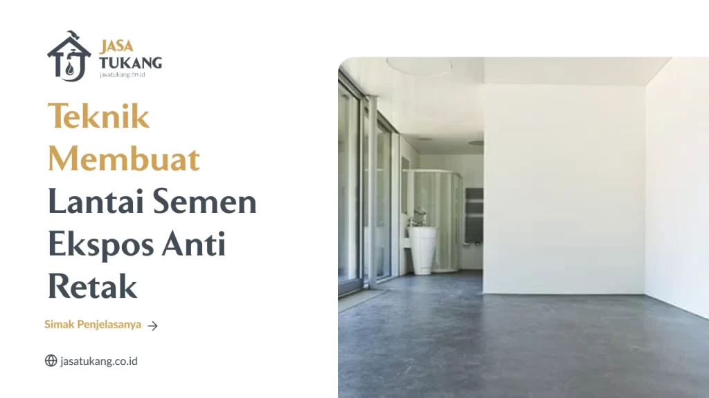 Teknik Membuat Lantai Semen Ekspos Anti Retak