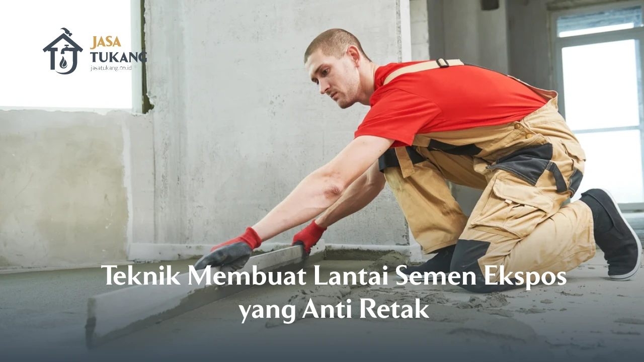 Teknik Membuat Lantai Semen Ekspos yang Anti Retak