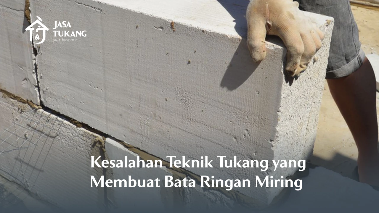 Kesalahan Teknik Tukang yang Membuat Bata Ringan Miring