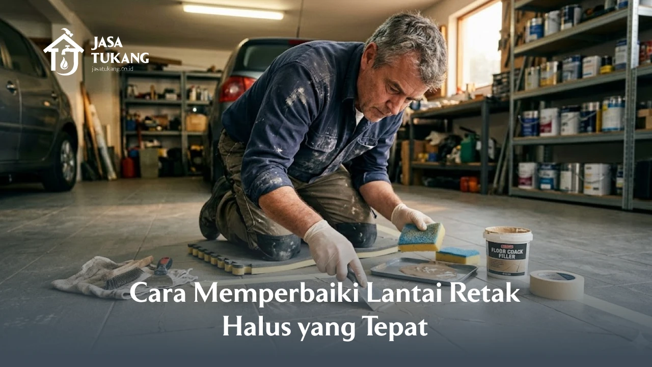 cara memperbaiki lantai retak halus yang tepat
