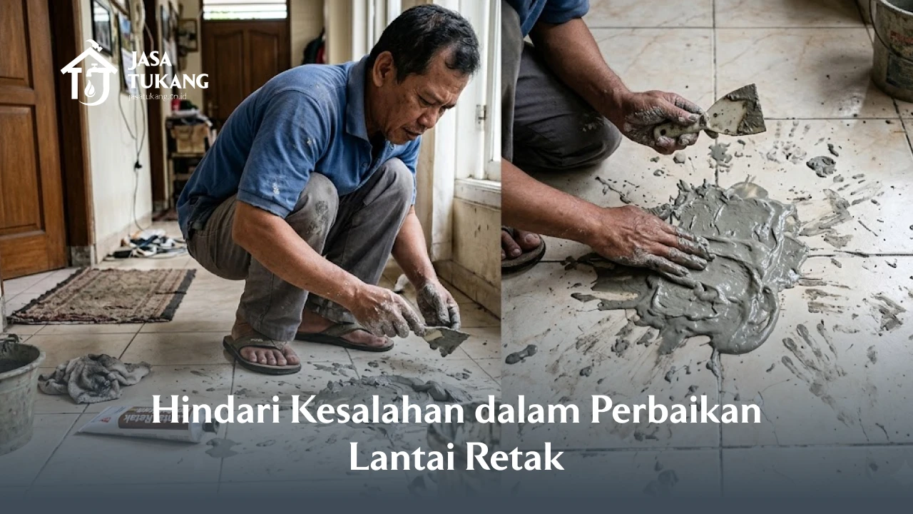hindari kesalahan dalam perbaikan lantai retak